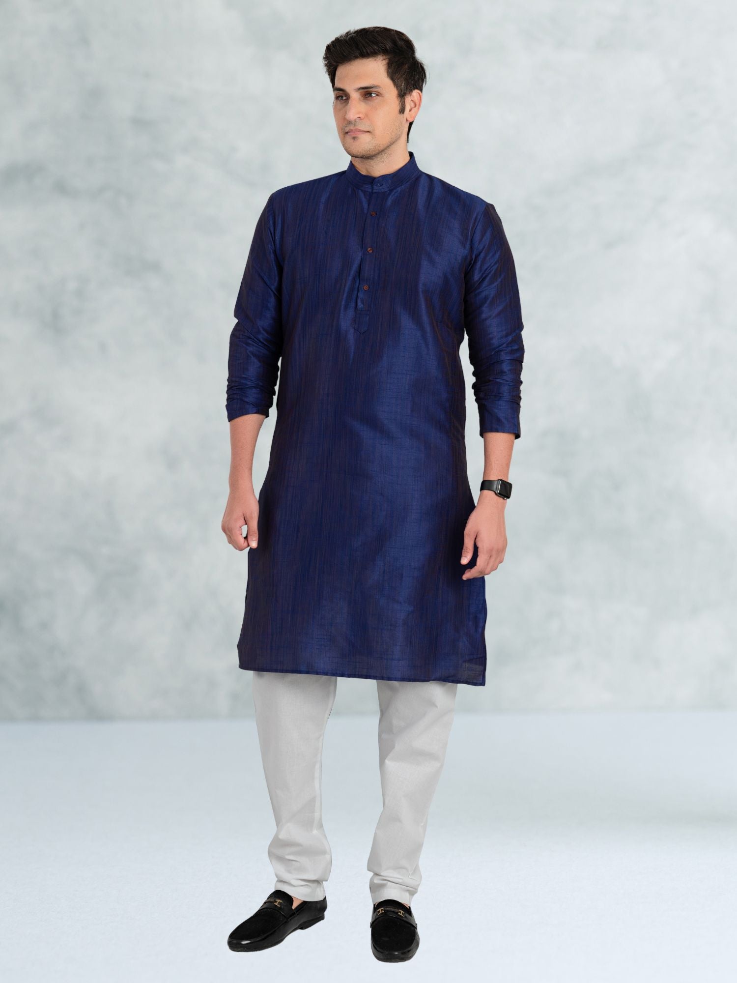 Benaras silk men's solid Kurta