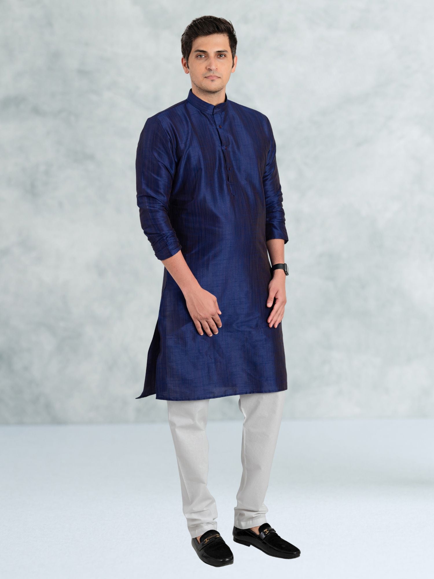 Benaras silk men's solid Kurta