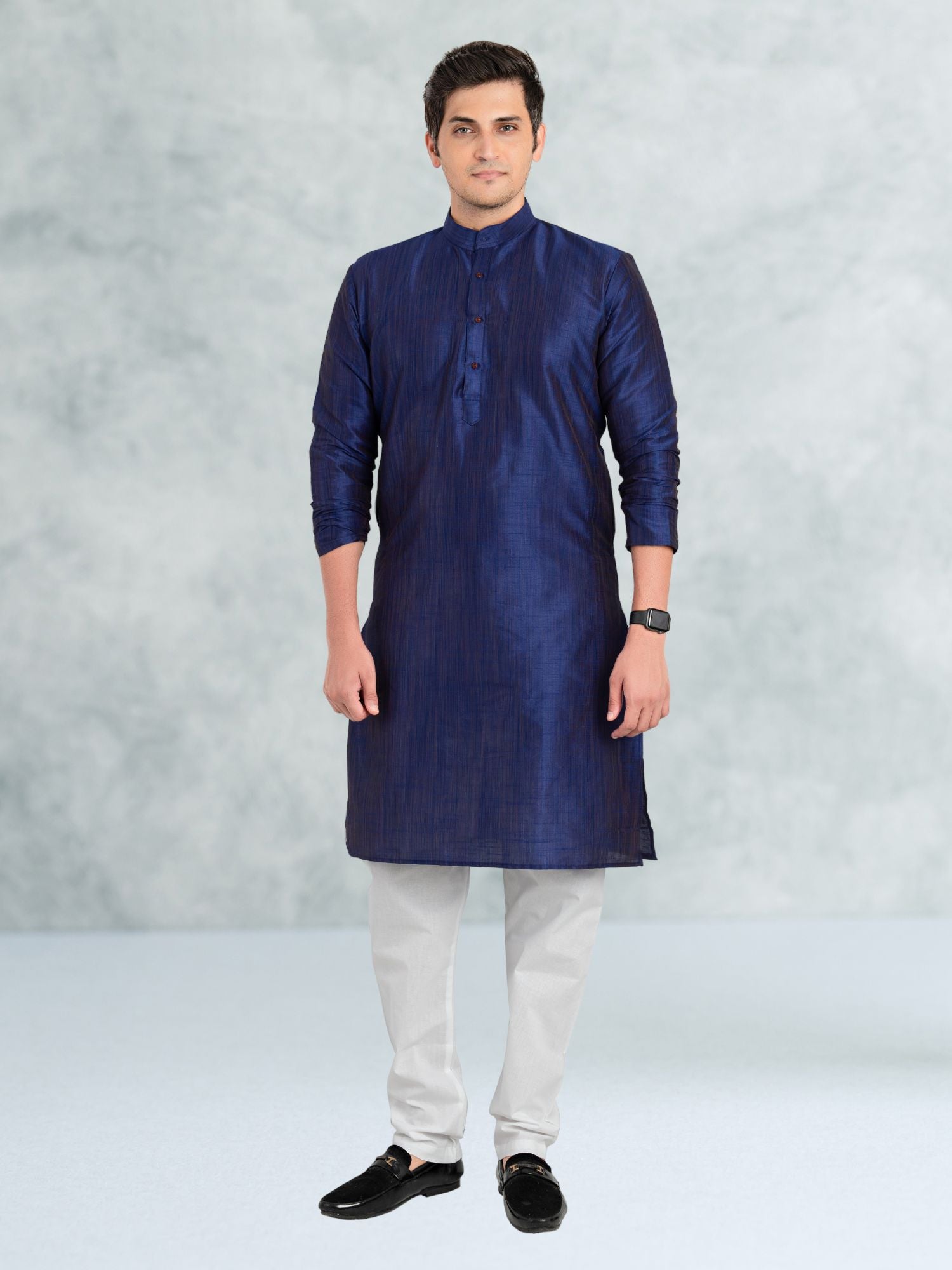 Benaras silk men's solid Kurta