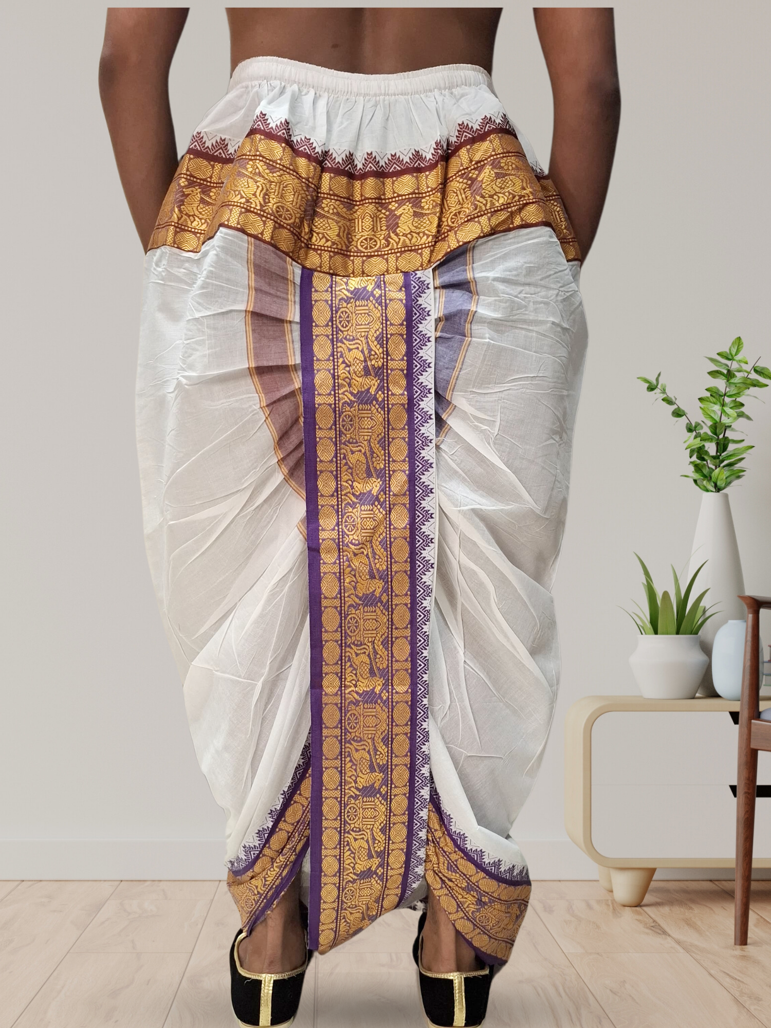 Kanchipuram Ready To Wear Cotton Dhoti