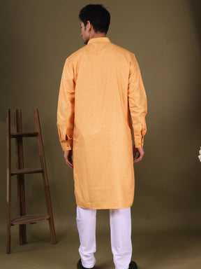 Shine Of Yellow Pastel Cotton Kurta