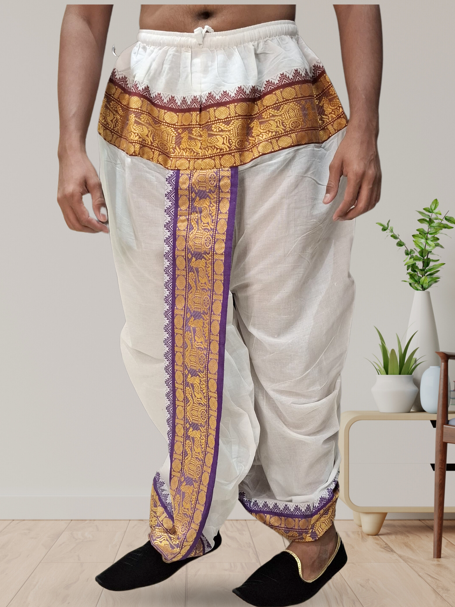 Kanchipuram Ready To Wear Cotton Dhoti