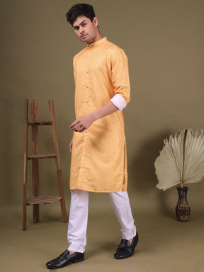 Shine Of Yellow Pastel Cotton Kurta