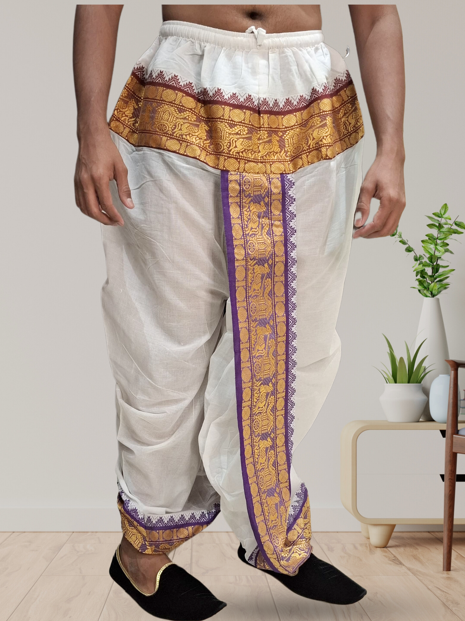 Kanchipuram Ready To Wear Cotton Dhoti