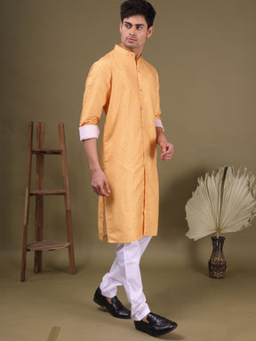 Shine Of Yellow Pastel Cotton Kurta