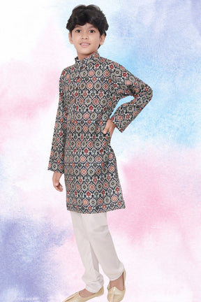 Mint Green Indi Print Cotton Kurta