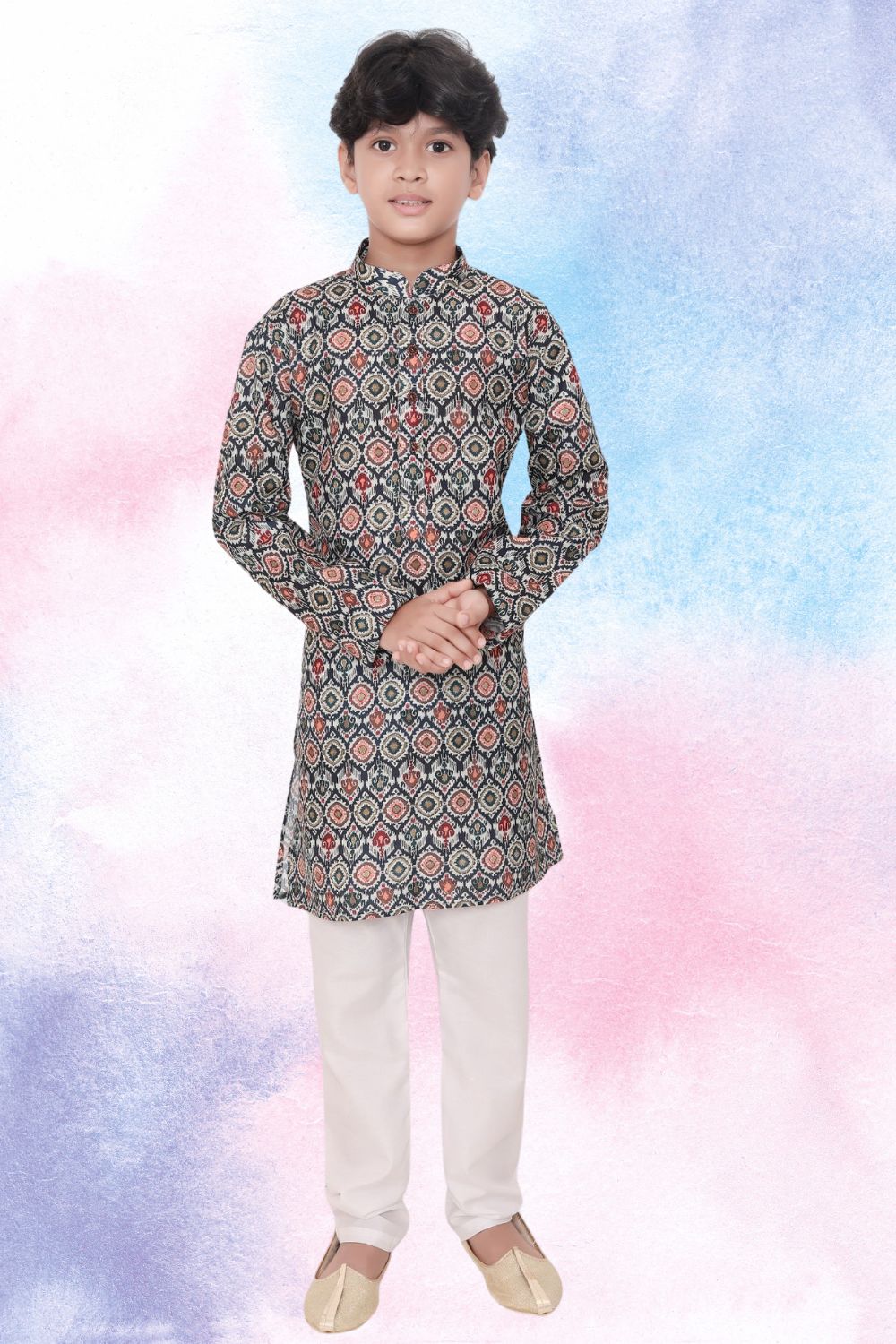 Mint Green Indi Print Cotton Kurta