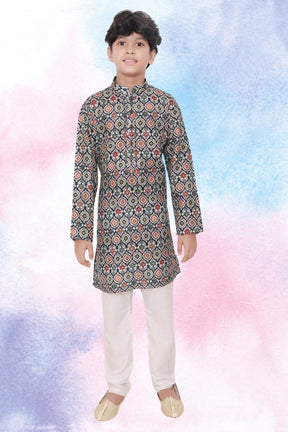 Mint Green Indi Print Cotton Kurta