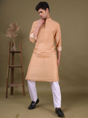 Butter Cream Pastel Cotton  Kurta