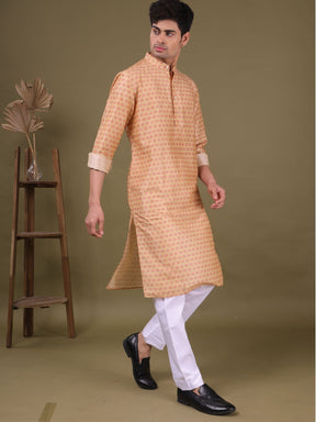 Butter Cream Pastel Cotton  Kurta