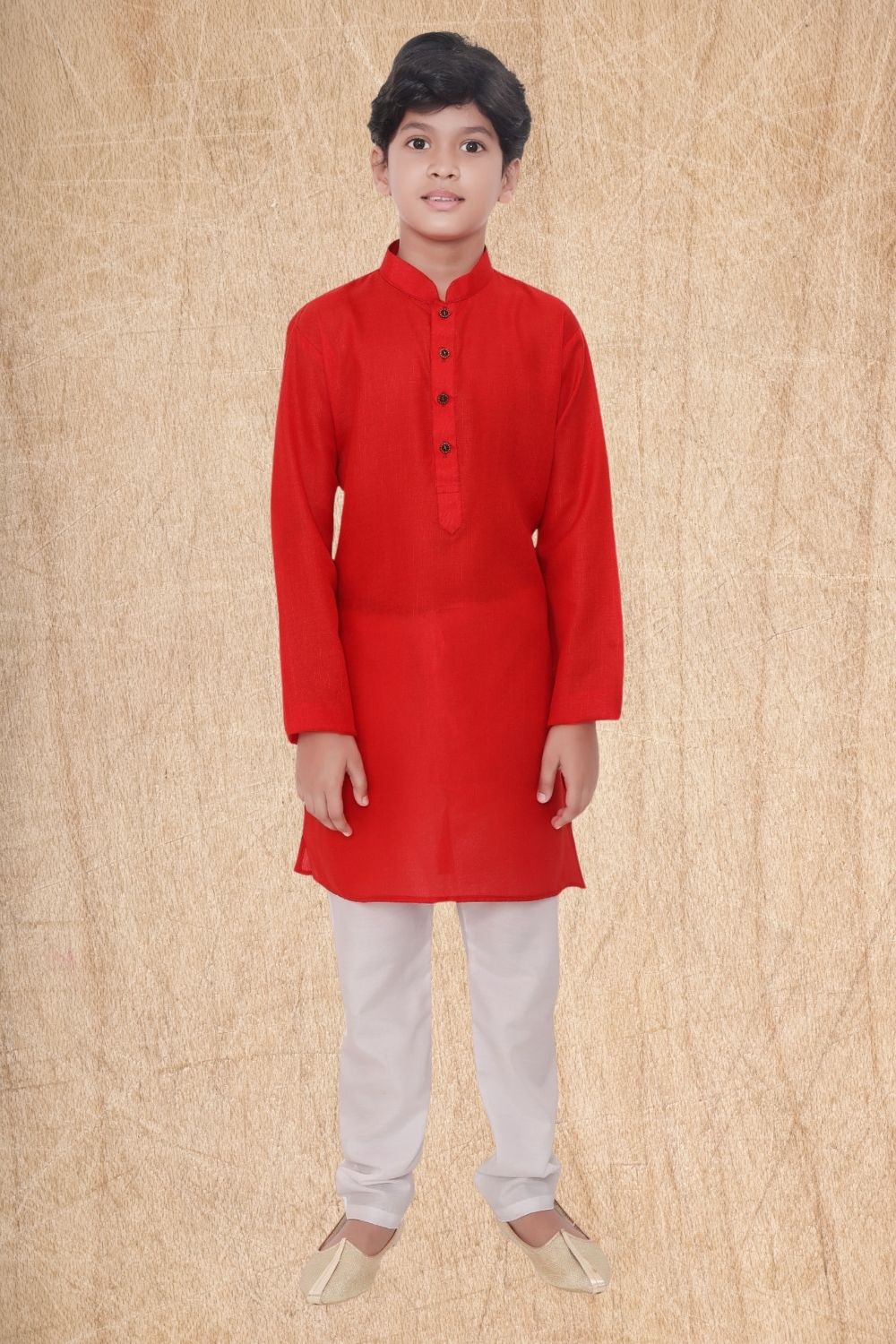 Barn Red Hloom Printed Cotton Kurta