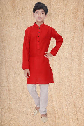 Barn Red Hloom Printed Cotton Kurta