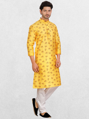 Benaras-silk men's traditional prints kurta