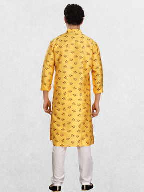 Benaras-silk men's traditional prints kurta