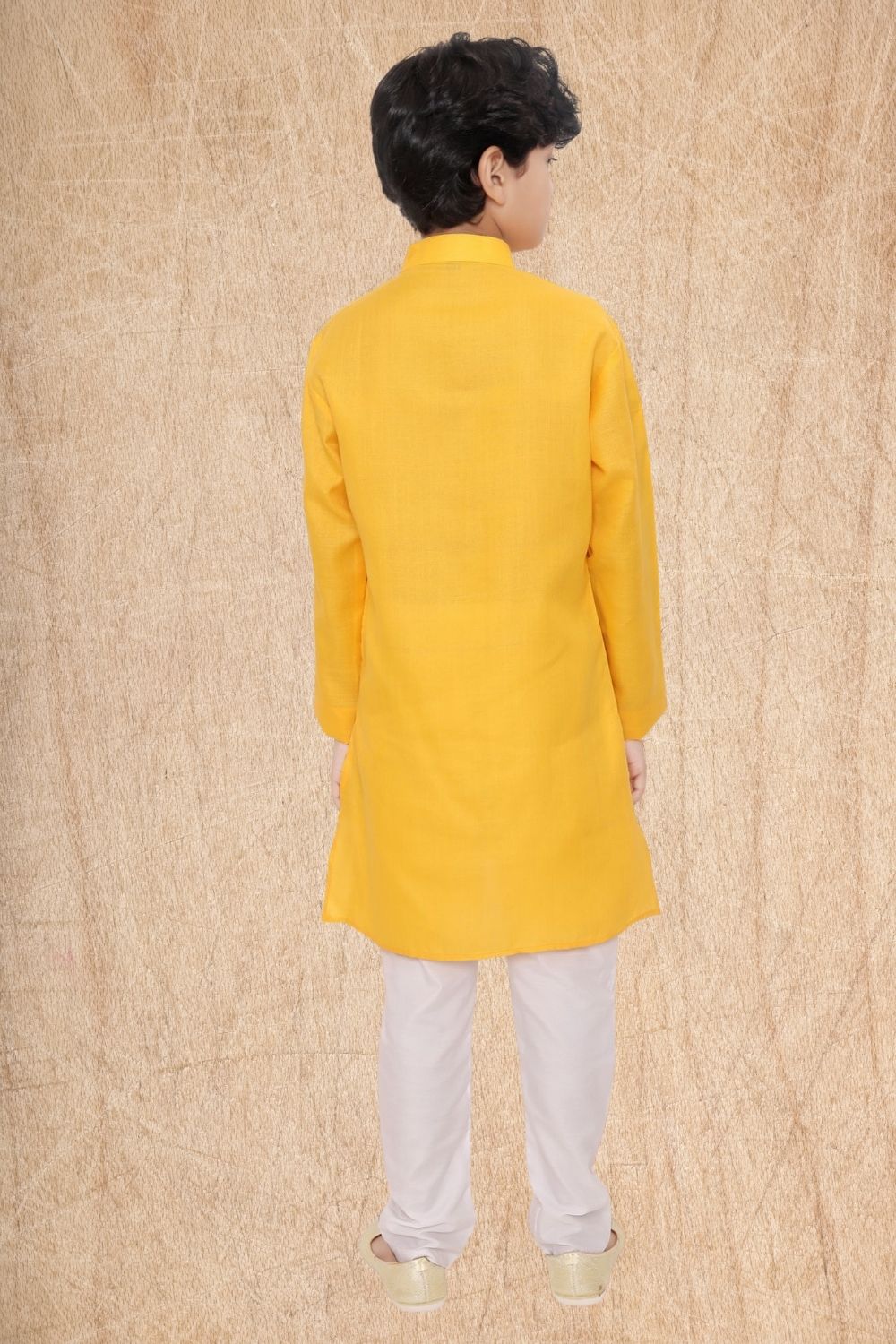 Shine of Yellow Hloom Printed Cotton Kurta Pajama Suit