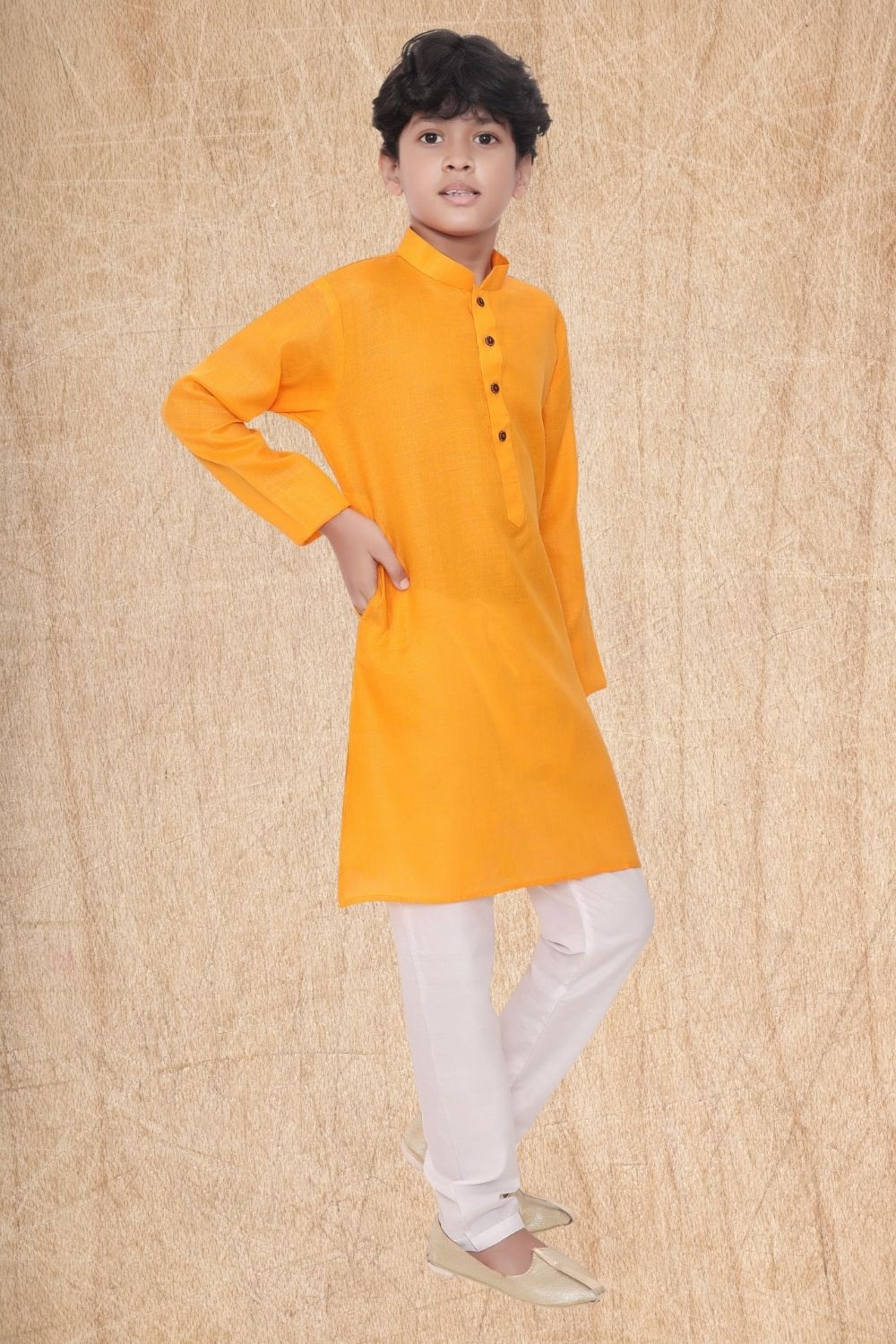 Sunshine Yellow Hloom Printed Cotton Kurta