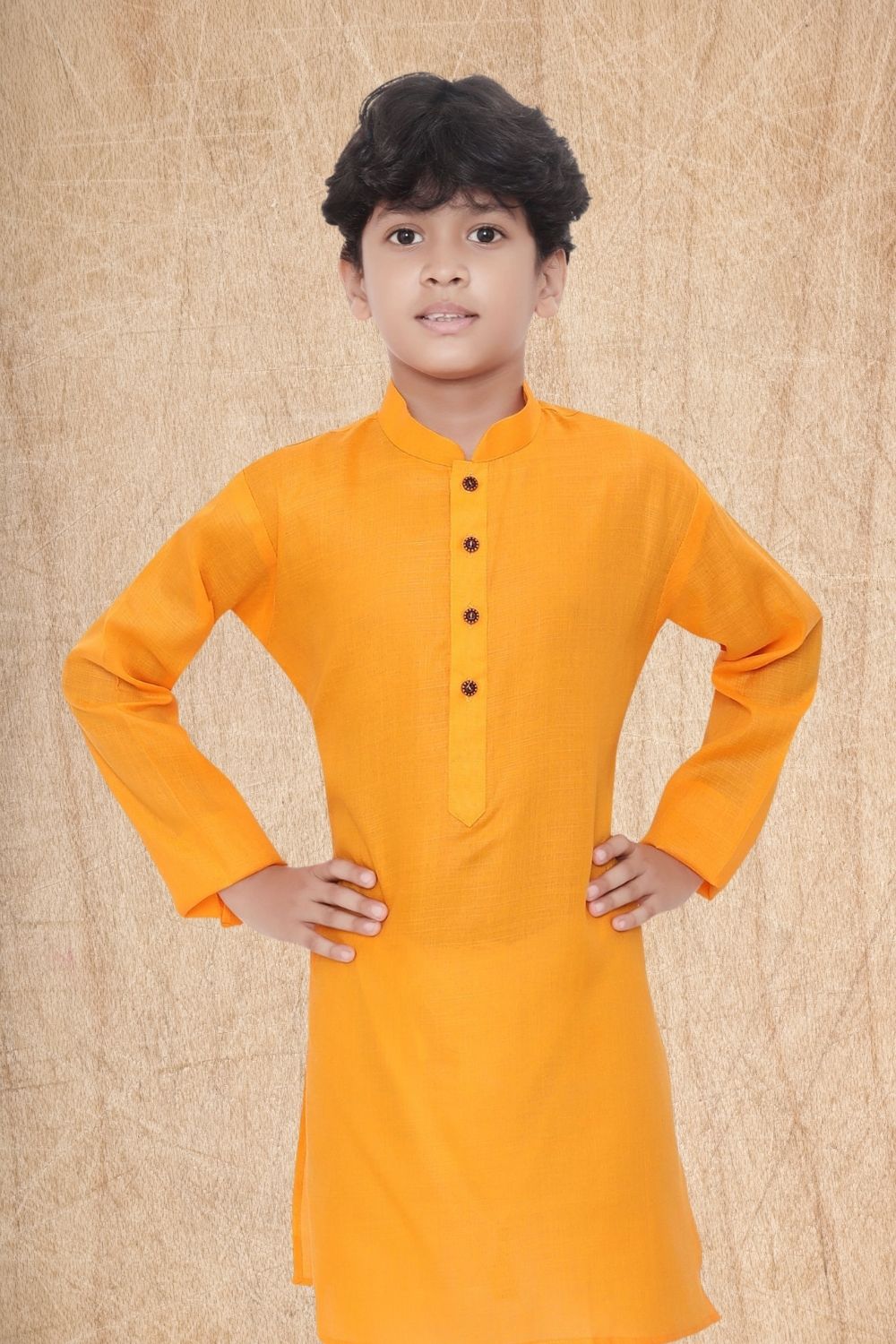 Sunshine Yellow Hloom Printed Cotton Kurta