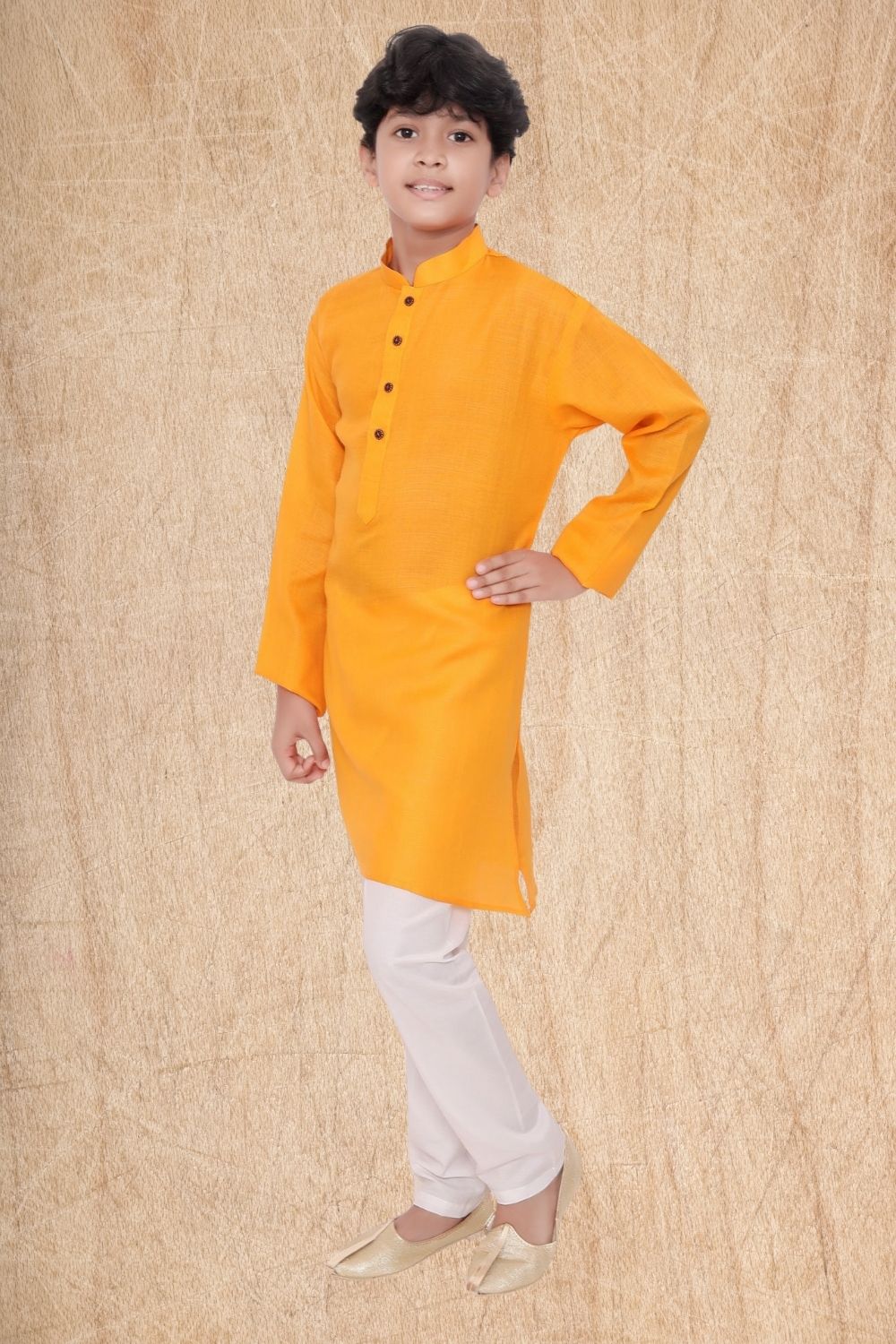 Sunshine Yellow Hloom Printed Cotton Kurta