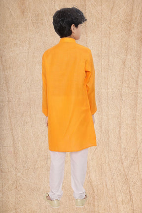 Sunshine Yellow Hloom Printed Cotton Kurta