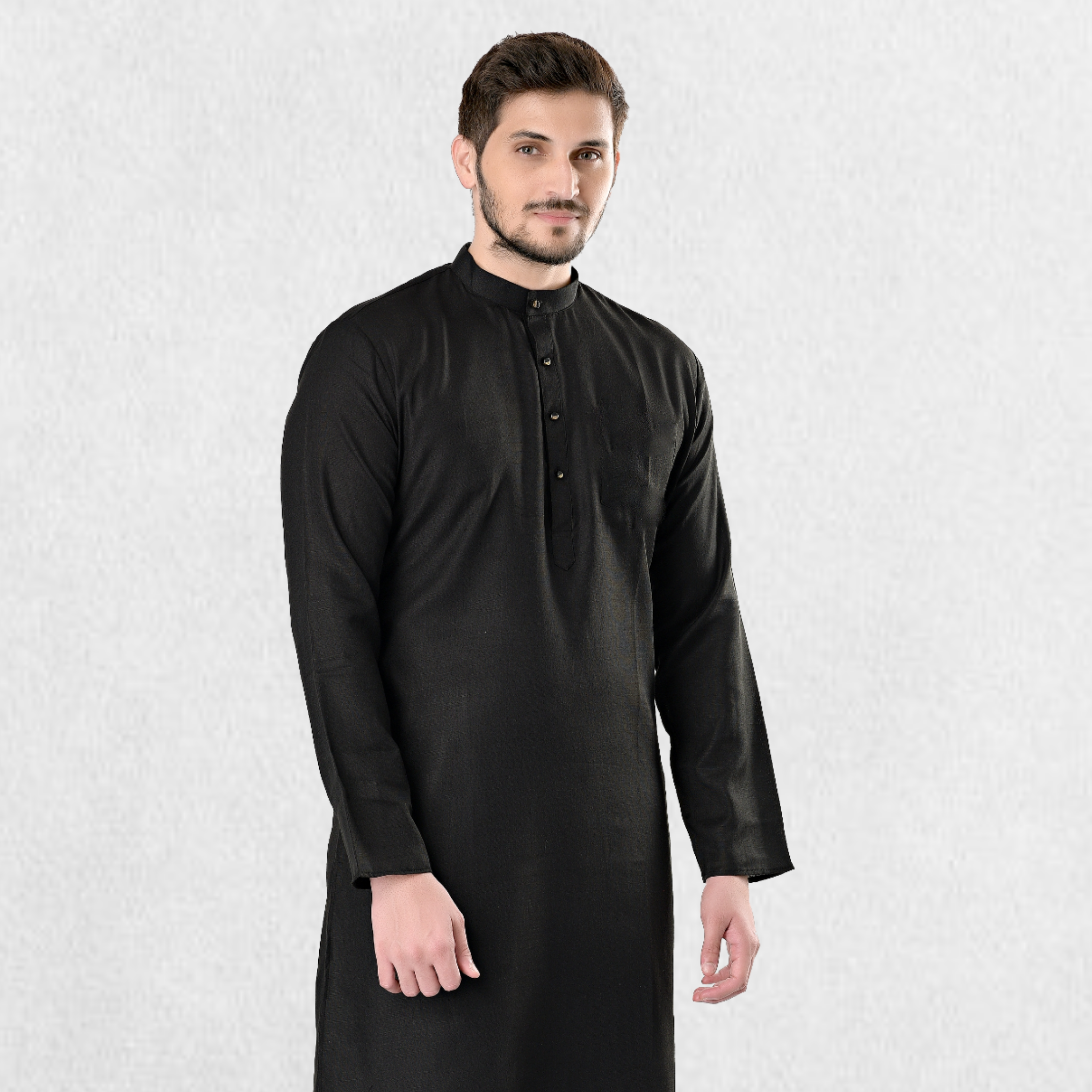 Linen-Cotton Men's Solid Kurta