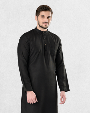 Jade Black Magic Print Cotton Kurta