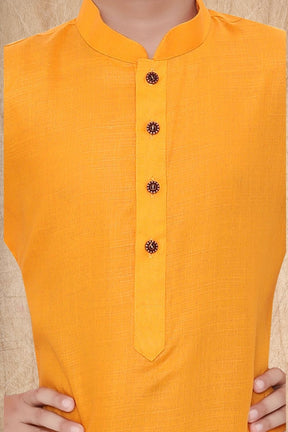 Sunshine Yellow Hloom Printed Cotton Kurta