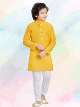 Shine Of Yellow Banaras Cotton Kurta