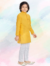 Shine Of Yellow Cotton Kurta Pajama  Suit