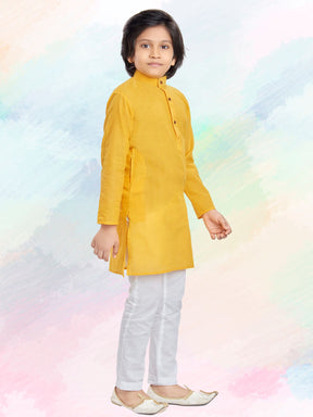 Shine Of Yellow Cotton Kurta Pajama  Suit