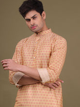 Butter Cream Pastel Cotton Silk Kurta Jacket Set