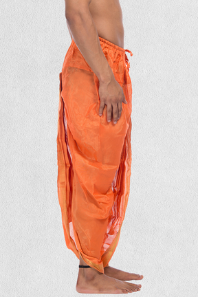 Orange Pitambari Dhoti Ready To Wear Cotton Dhoti