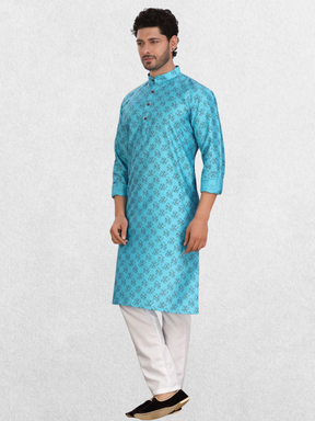 Benaras-silk men's traditional prints kurta