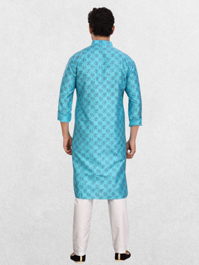 Benaras-silk men's traditional prints kurta