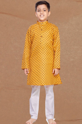 Shine Of Yellow Printed Kurta Pajama Suit