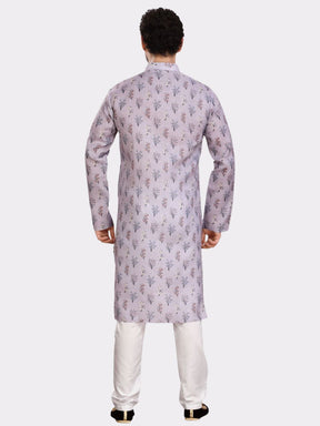 Orchid Purple Cotton Printed Kurta