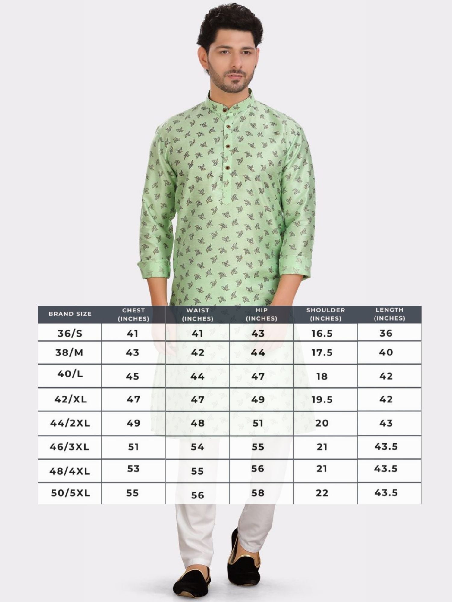 Tropical Green  Silk Printed Kurta and Matching Dhoti