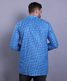 Short Cotton Printed Kurta Top MAHIR COLLECTION - BLUE