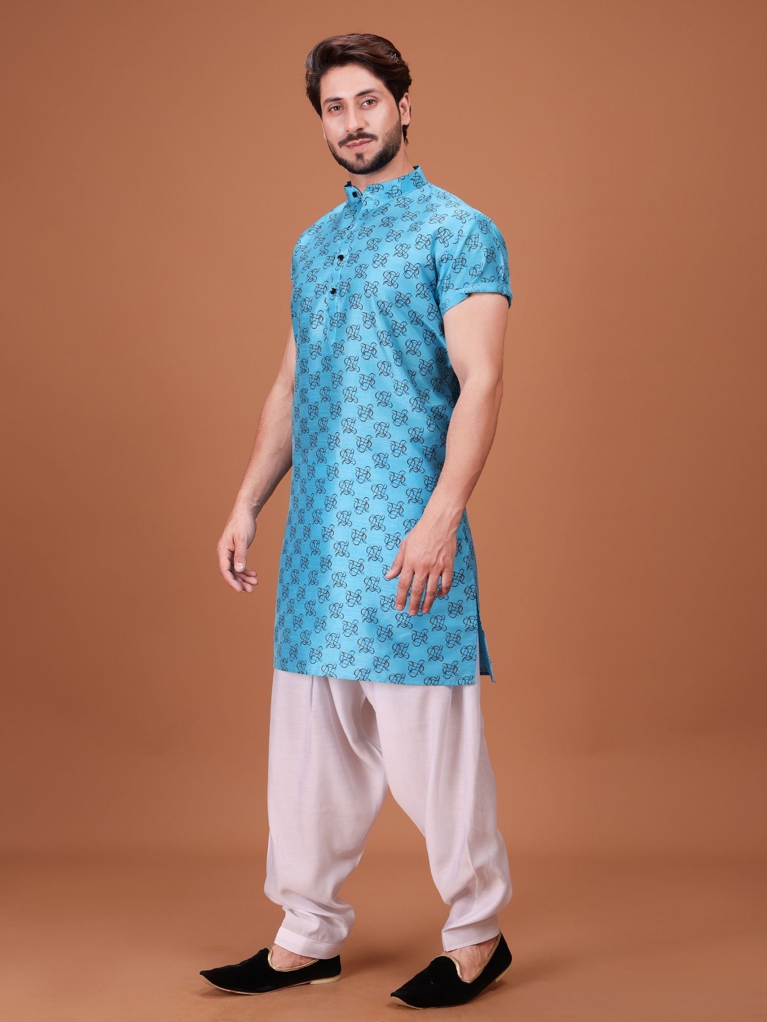 Shiwam Ethnix Printed Silk Kurta