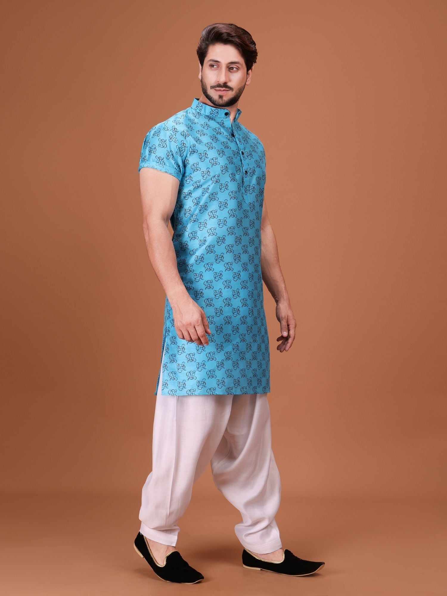 Shiwam Ethnix Printed Silk Kurta